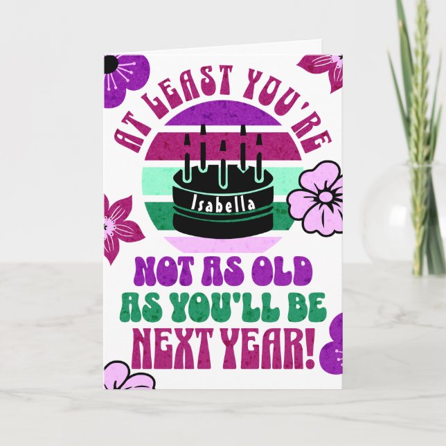 Drôle, au moins tu n'es pas.. Carte de vœux pliées (Devant)