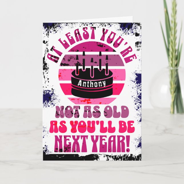 Drôle, au moins tu n'es pas.. Carte de vœux pliées (Devant)