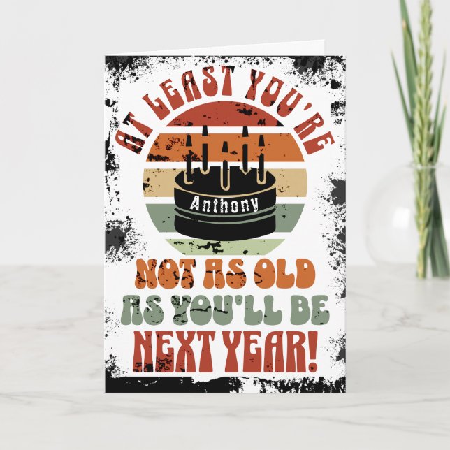 Drôle, au moins tu n'es pas.. Carte de vœux pliées (Devant)