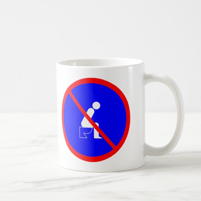 Drôle aucune séance sur la tasse de signe de (Droite)