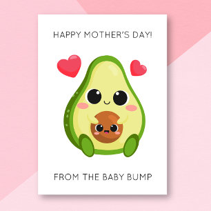 Drôle Avocado Baby Bump carte de la fête des mères