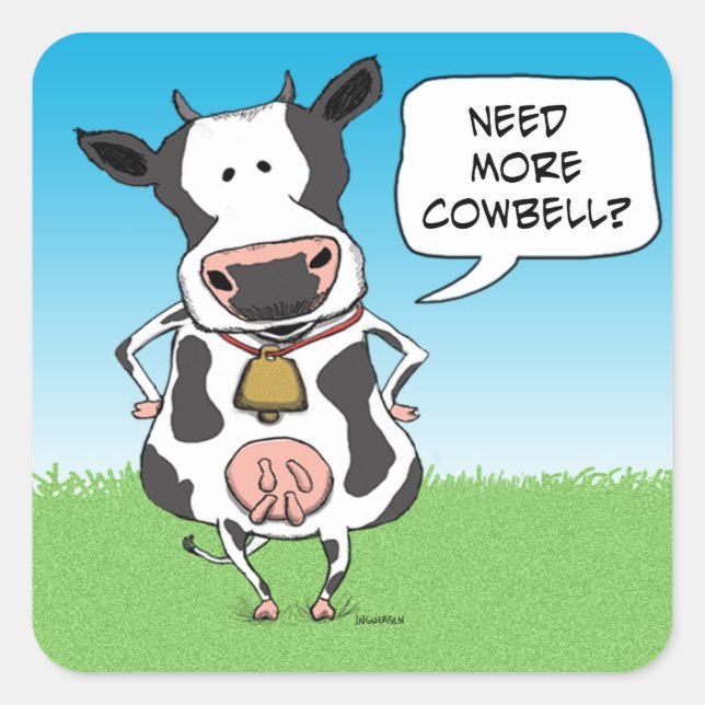 Drôle Besoin Plus Stickers Vache Cowbell (Devant)