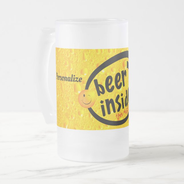 Drôle - Bière à l'intérieur de ce design de Mug (Devant gauche)