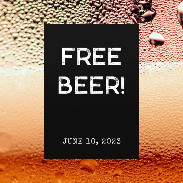 Drôle bière libre 2023 Graduation Party Invitation (Créateur téléchargé)