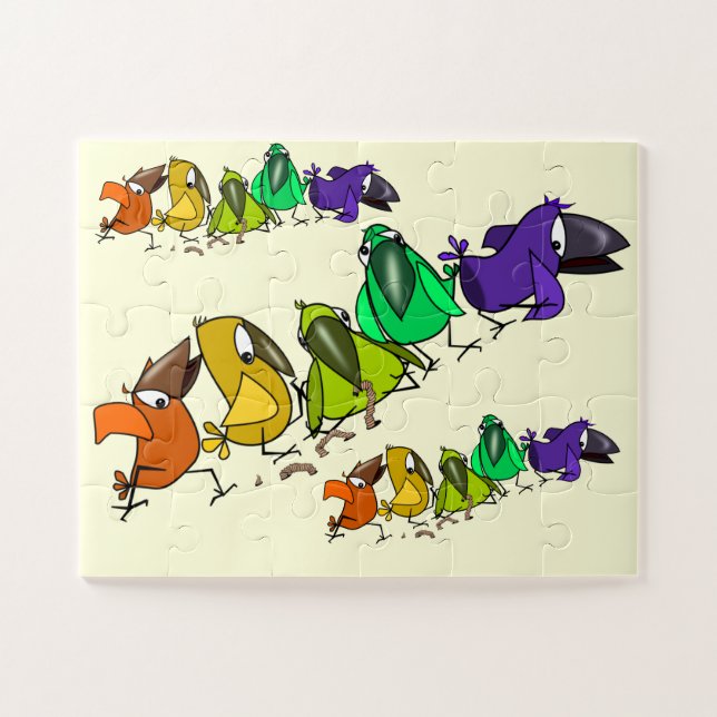 Drôle Birds Jigsaw Puzzle Puzzle (Horizontal)