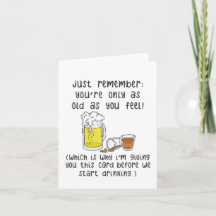 Drôle Boire Carte Anniversaire   Carte de bière am