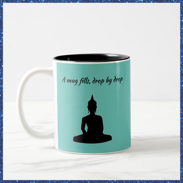 Drôle Bouddha Turquoise Citation Mug (Créateur téléchargé)