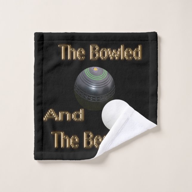 Drôle Bowls de pelouse Belle, Laver le linge (Gant de toilette)