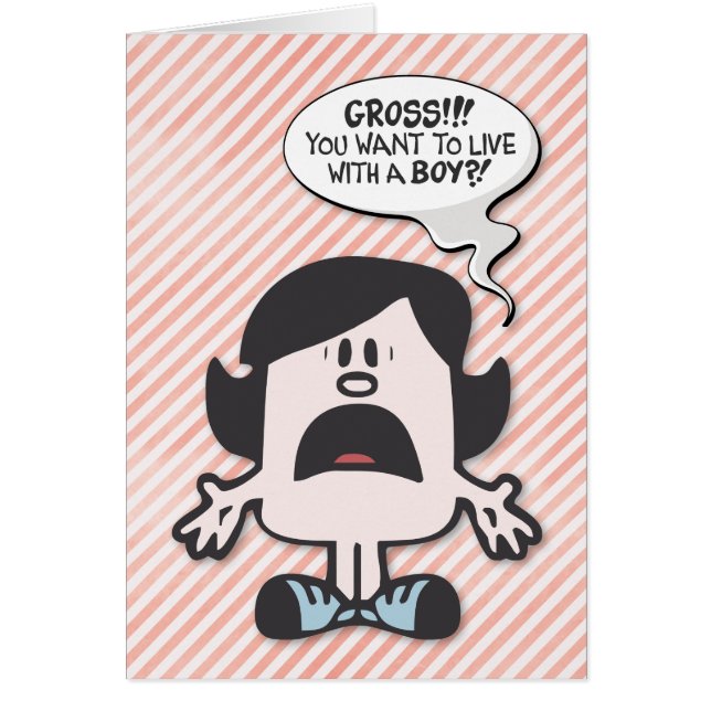 Drôle "Brut ! Les garçons !" Carte fiançailles (Devant)