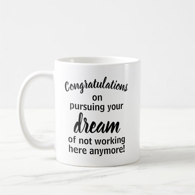 Drôle cadeau de départ pour Coworker café Mug (Gauche)