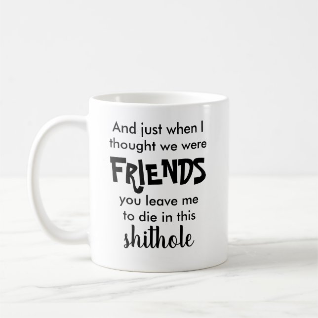 Drôle cadeau de départ pour Coworker café Mug (Gauche)