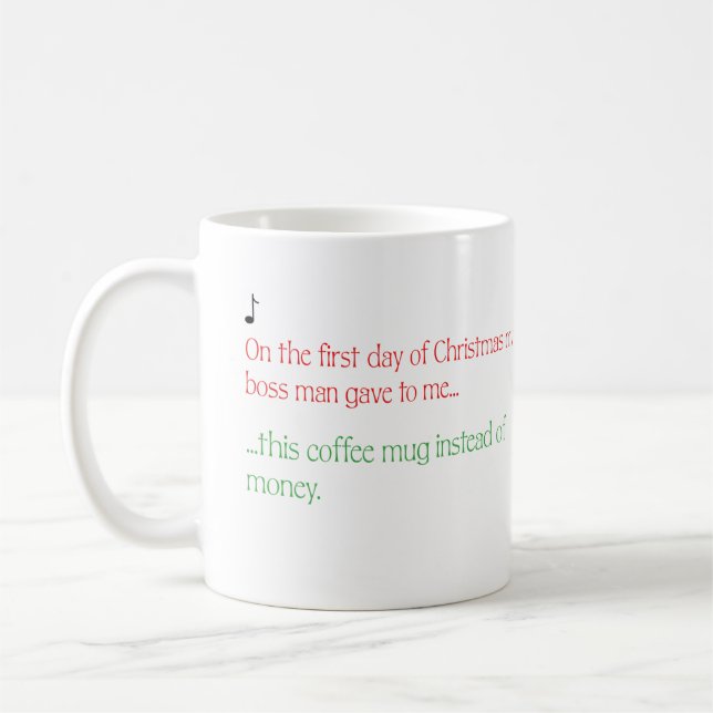 Drôle cadeau de l'employé de la Mug de Noël (Gauche)