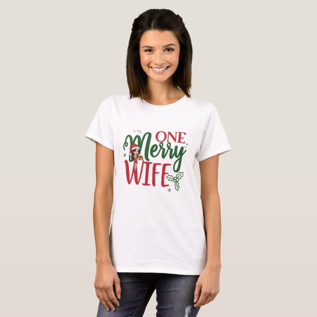 Drôle cadeau de Noël un joyeux T-shirt femme (Devant entier)