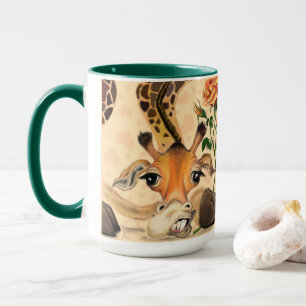 Drôle cadeau Mug Giraffe romantique - Gentleman