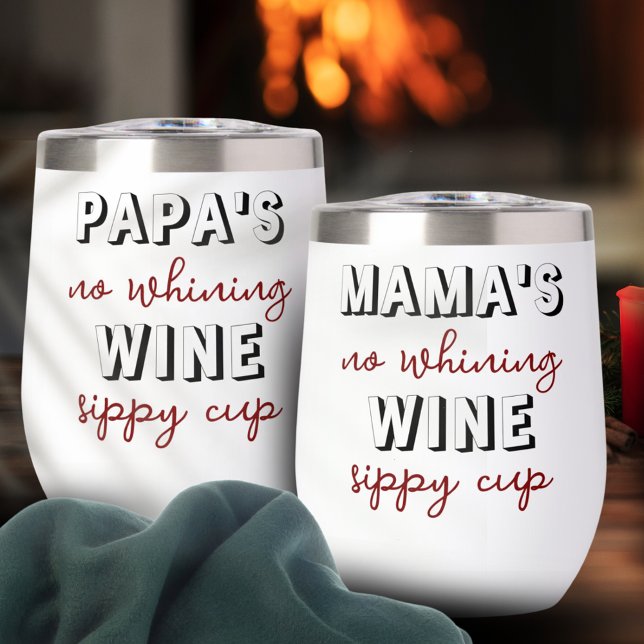 Drôle cadeau pour maman Vin Sippy Citation de la c (MAMA's no whining WINE sippy cup)