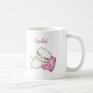 Drôle café blanc de chat Mug