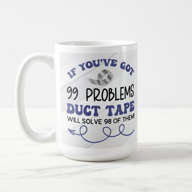 Drôle café Mug - Sassy Duct Tape Devis Papa Cadeau (Gauche)
