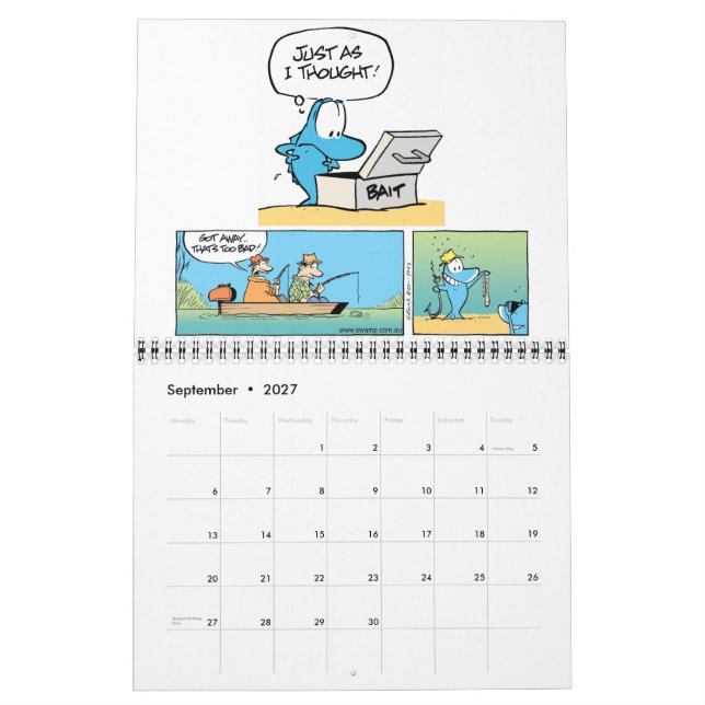 Drôle calendrier de dessin animé animal (Sep 2027)