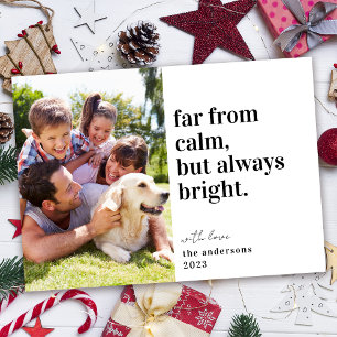 Drôle Calme Bright Photo Carte de Noël