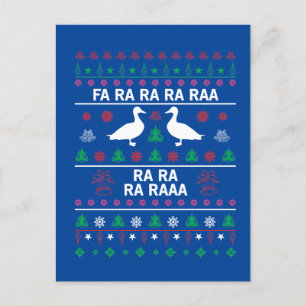 Drôle canard de Noël Carte de vacances