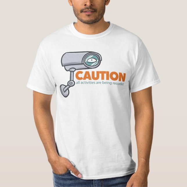 Drôle caricature CCTV T-Shirts hommes (Devant)