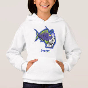 Drôle caricature de poisson de pêcheur