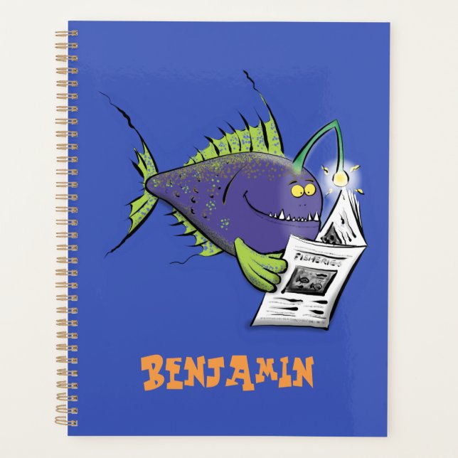 Drôle caricature de poisson de pêcheur (Devant)