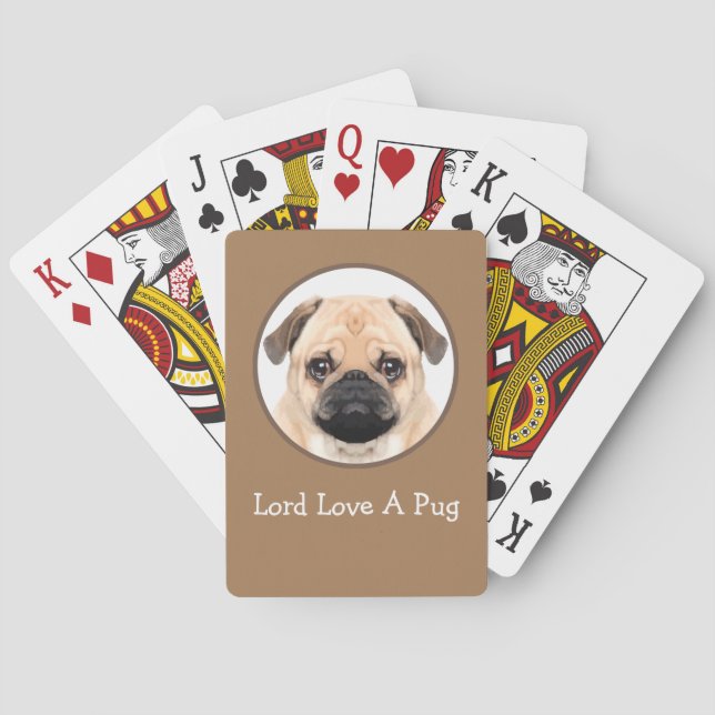 Drôle Carlin Dog Theme Deck De Cartes De Jeu (dos)