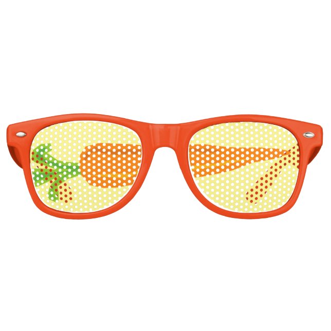 Drôle carotte orange veggie fête ombre lunettes de (Devant)