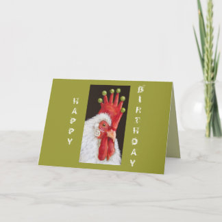 Drôle carte d'anniversaire de poulet de nous tous