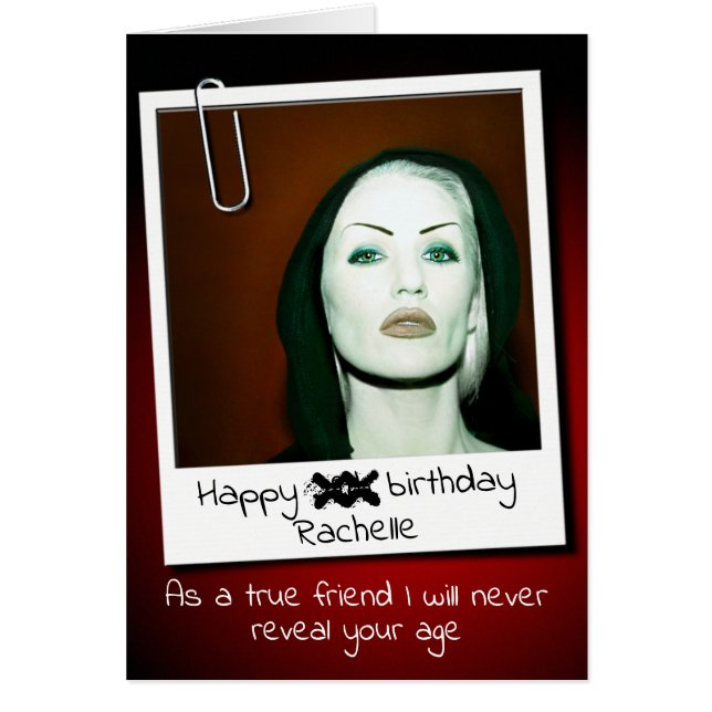 Drôle carte d'anniversaire pour femme personnalisé (Devant)