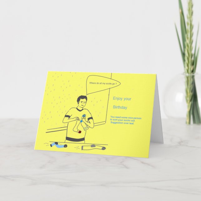 Drôle carte d'anniversaire pour lui (Devant)