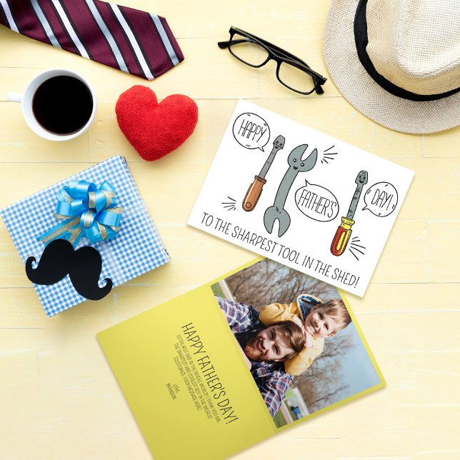 Drôle carte de Fête des pères photo outil plus net (Créateur téléchargé)