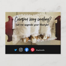 drôle carte postale de l'immobilier crampé chien v