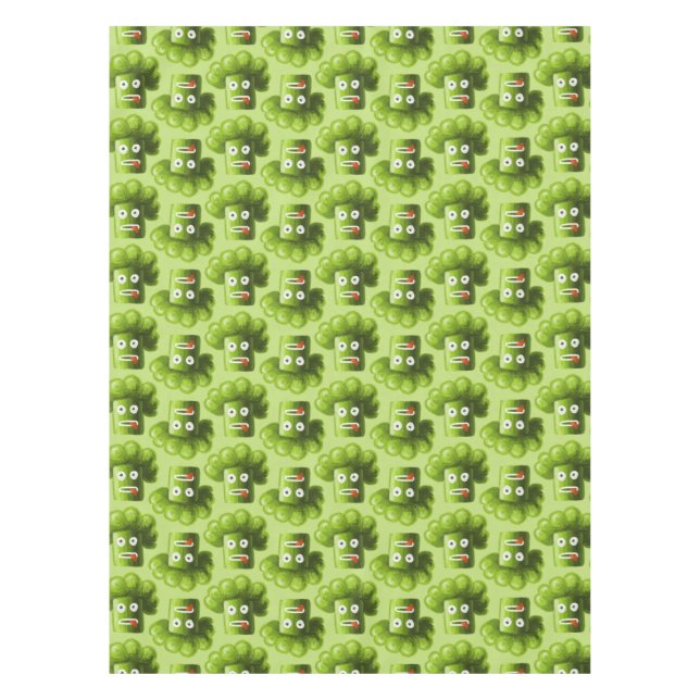 Drôle Cartoon Broccoli Motif nappe (Devant)