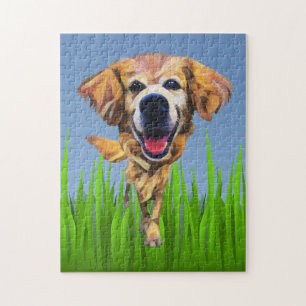 Drôle Cartoon Golden Retriever 252 Piece Puzzle