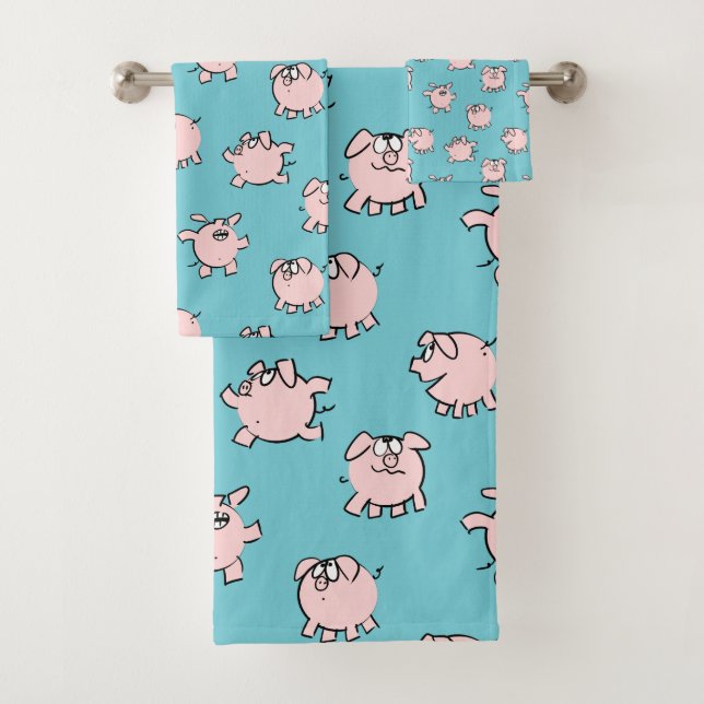Drôle Cartoon Motif Pig Année Choisir Couleur Bain (En situation)