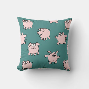 Drôle Cartoon Motif Pig année Choisir Coussin coul