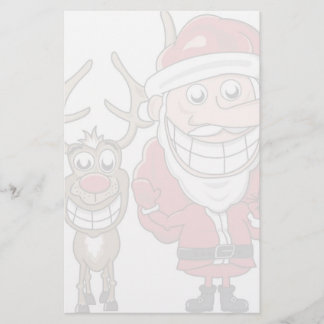 Drôle Cartoon Père Noël et Rudolph