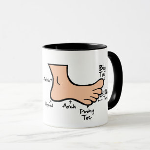 Drôle Cartoon Pied Podiatry Mug