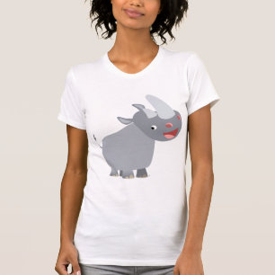Drôle Cartoon Rhino femme T-shirt