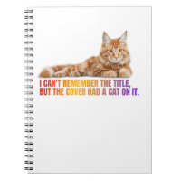 Drôle Cat Cat Carnet Spiral pour les bibliothécair