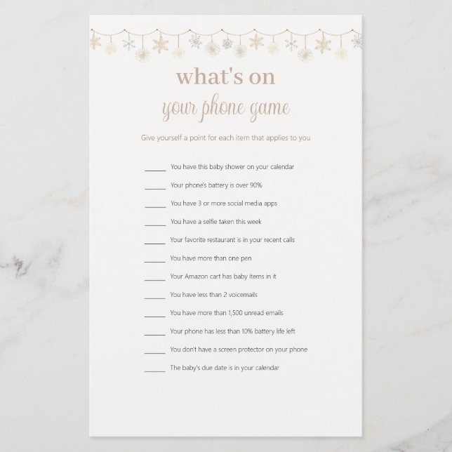Drôle Ce qui est sur votre Baby shower de téléphon (Devant)