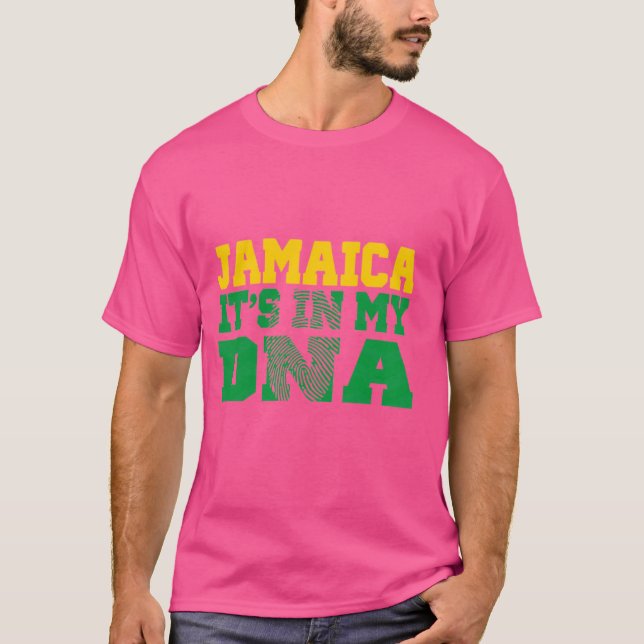 Drôle, c'est dans mon ADN T-shirt jamaïcain Fierté (Devant)