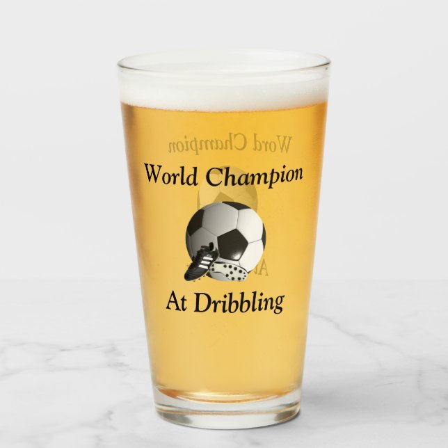 Drôle Champion du Soccer, Verre de bière (Dos (rempli))