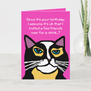 Drôle Chat Anniversaire Carte Cadeau