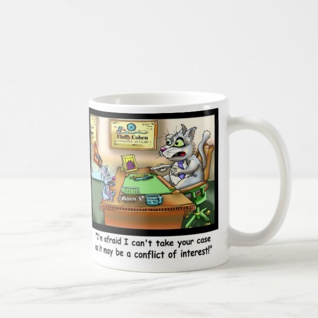 Drôle Chat & Avocat Drôle Mug Café (Droite)