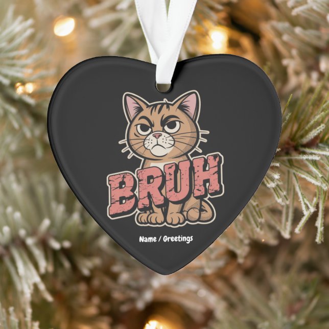 Drôle Chat Bruh mème graphique Humour Amoureux des (Arbre)