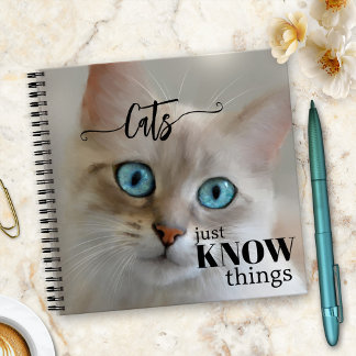 Drôle Chat Fine Art Carnet de la sagesse