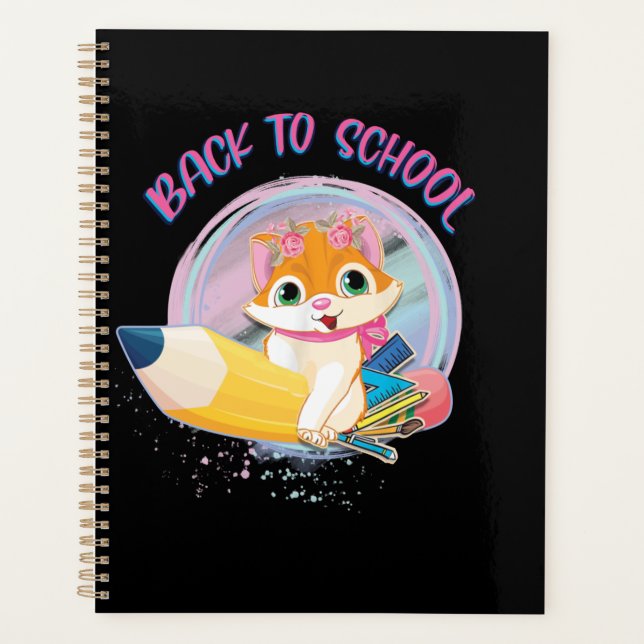 Drôle Chat Retour À L'École (Devant)